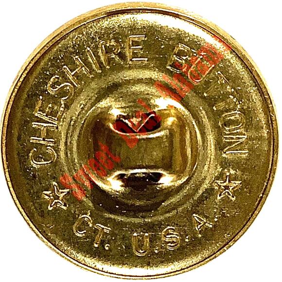 Chesire Button CT U.S.A., Brass Button w/ Eagle Seal, 3/4"D - Picture 3 of 3